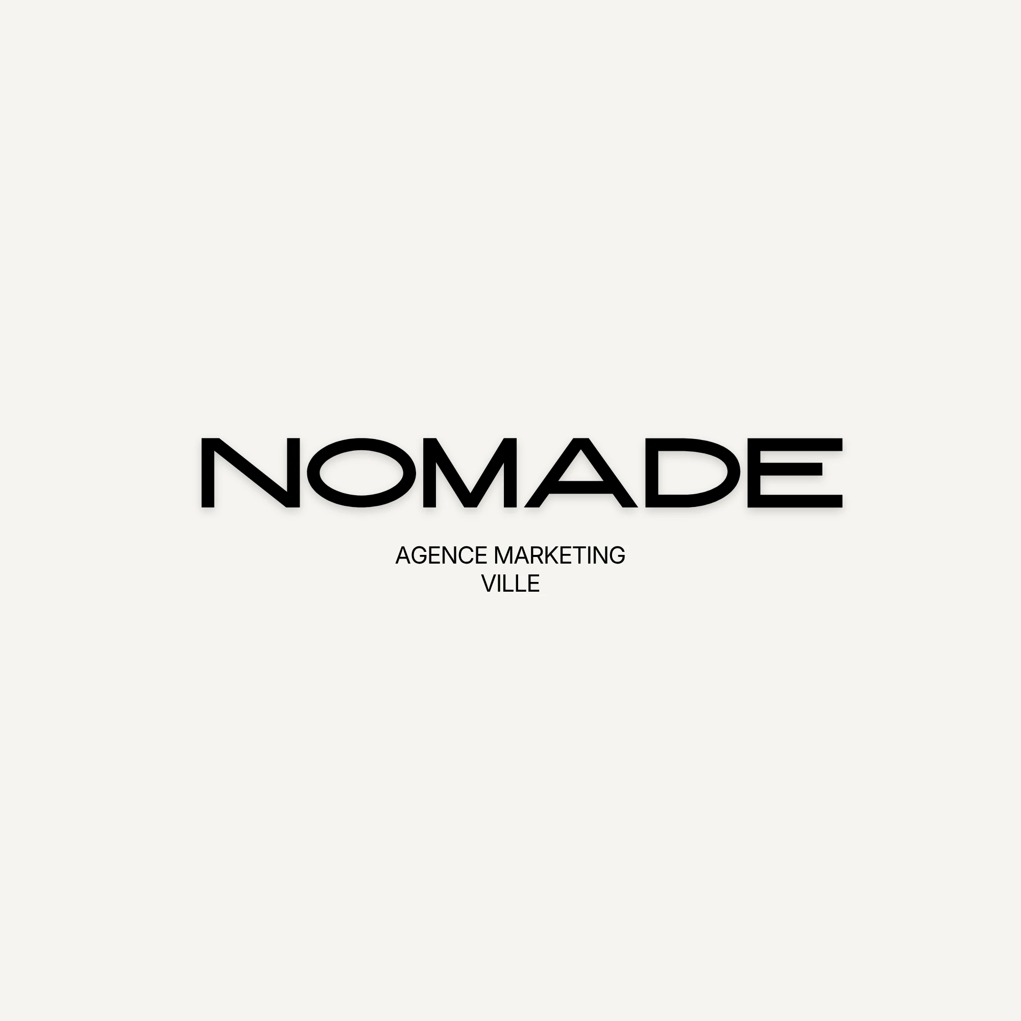 Logo typographique noir et beige pour une agence marketing